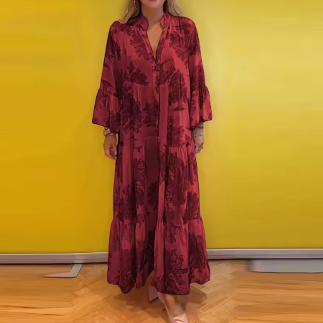 Zoey™ - Elegant Blommig Klänning