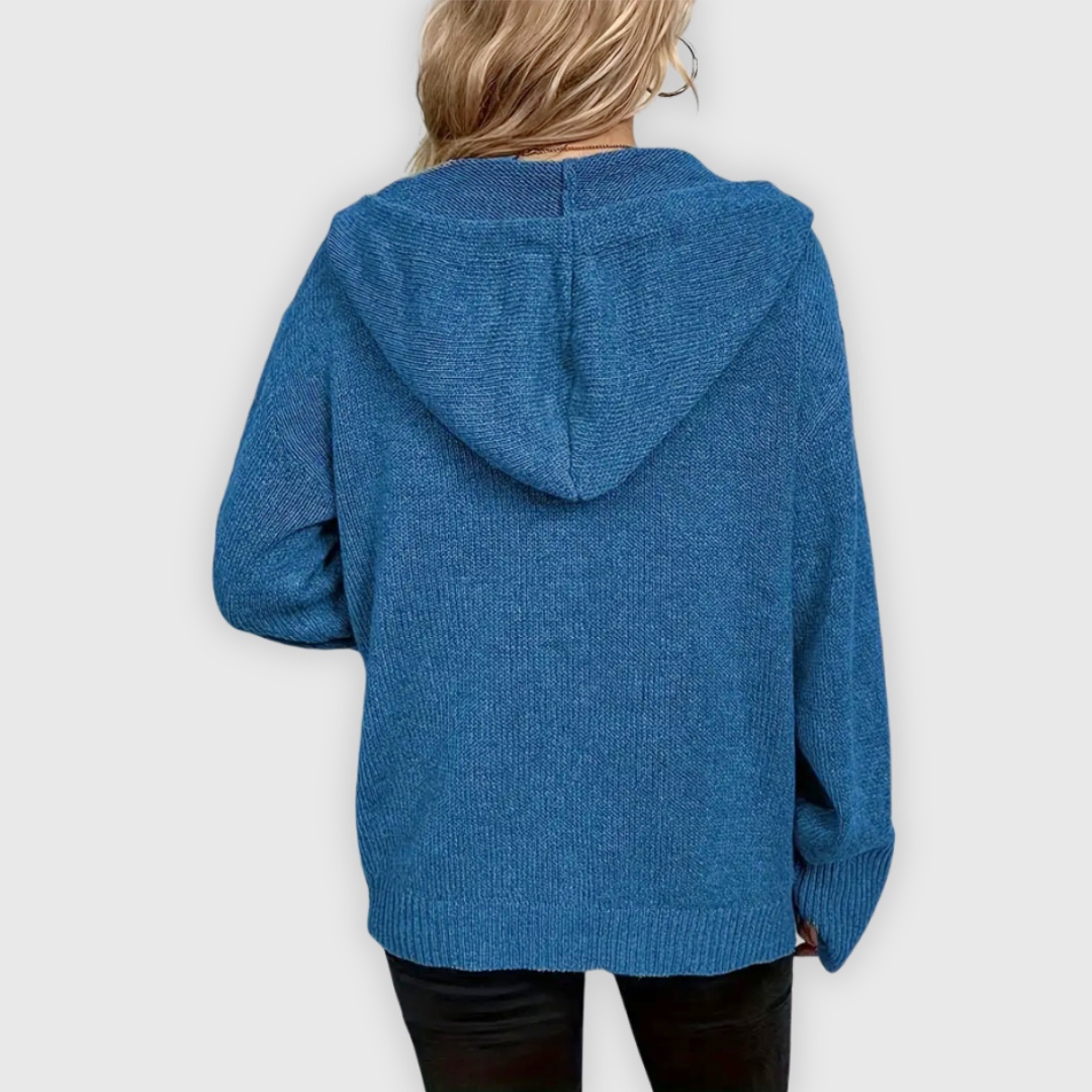 Chivana™ - Stilren & Chic Långärmad Hoodie med Knapp