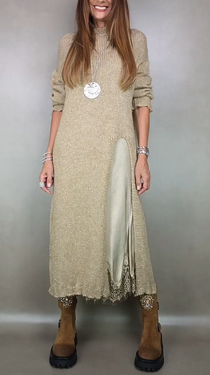 Artone™ - Elegant Tvådelad Set (Lång Tröja & Matchande Klänning)