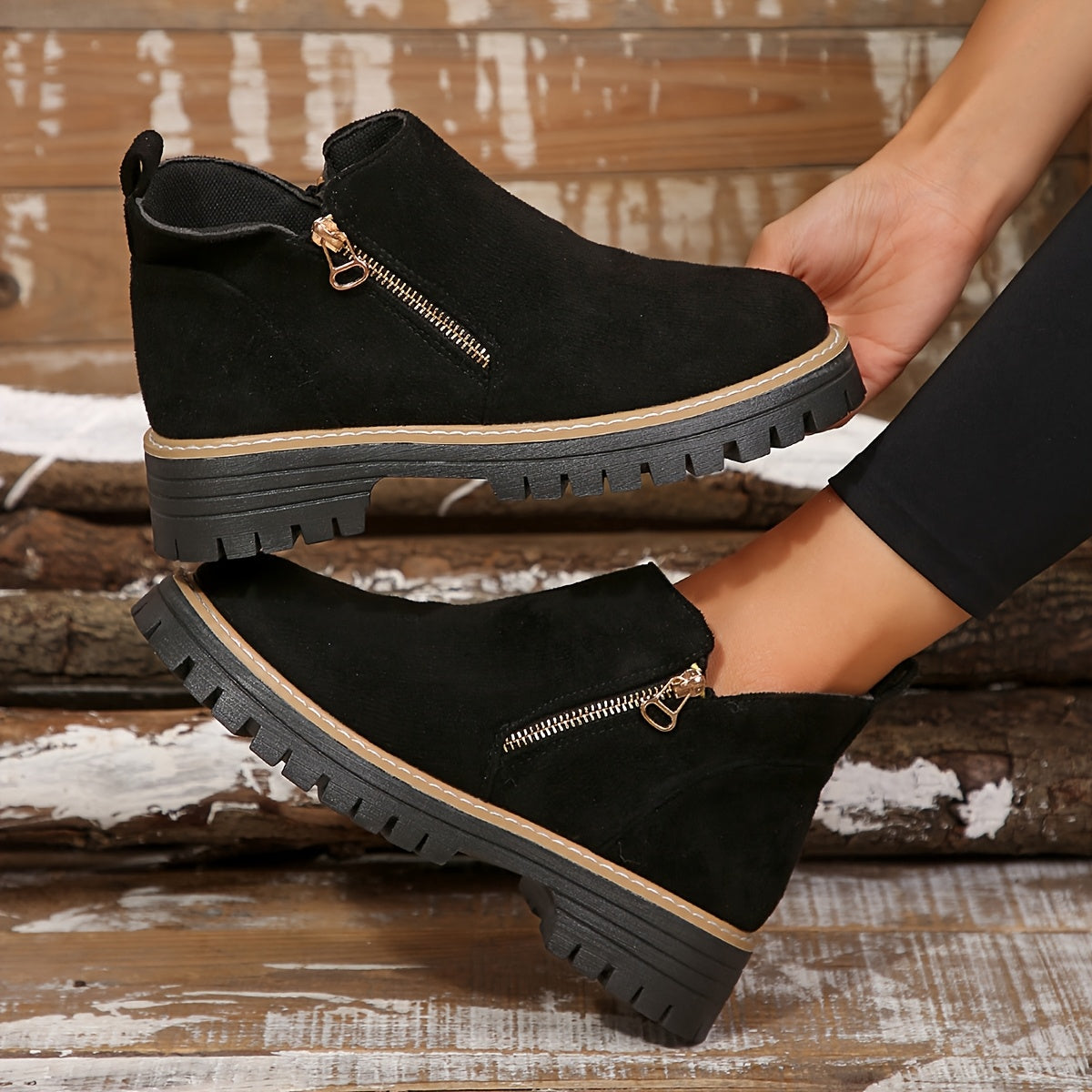 Mealla™ – Stilrena och Bekväma Damboots med Blixtlås