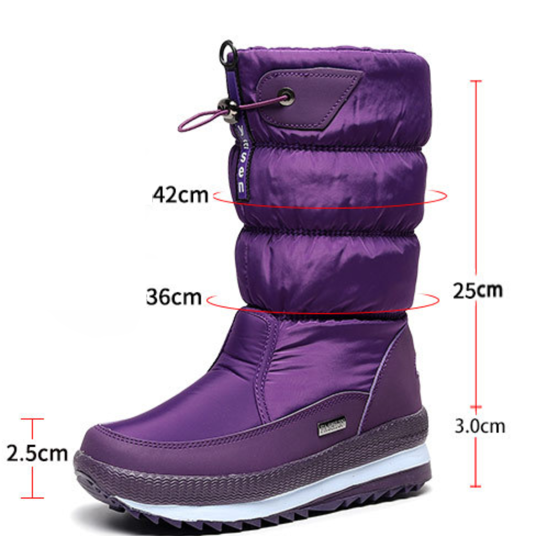 Sofie™ - Halkfria och Vattentäta Snöstövlar i Fuskpäls