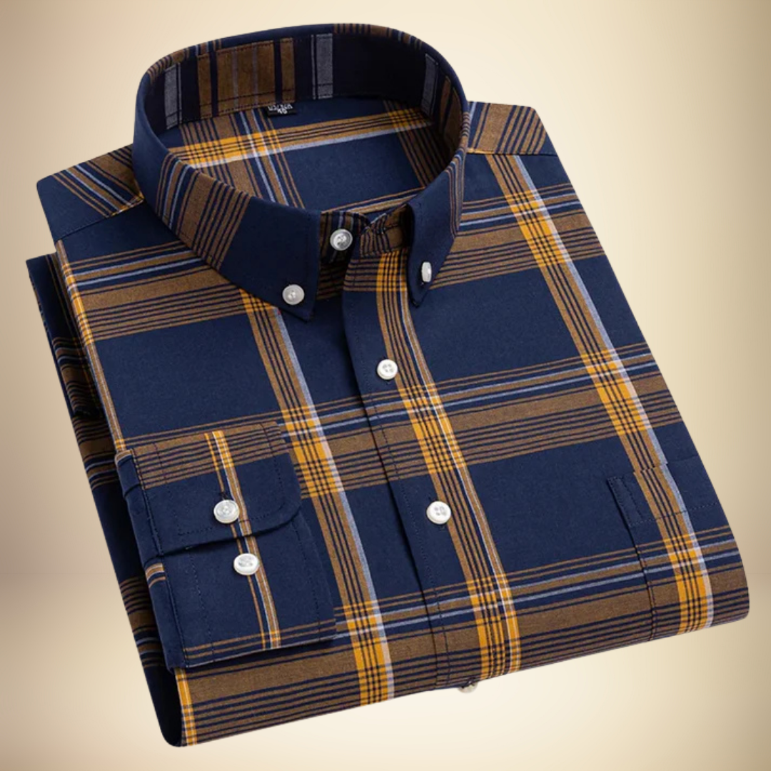 Elias™ – Klassisk Stilren Rutig Herrskjorta