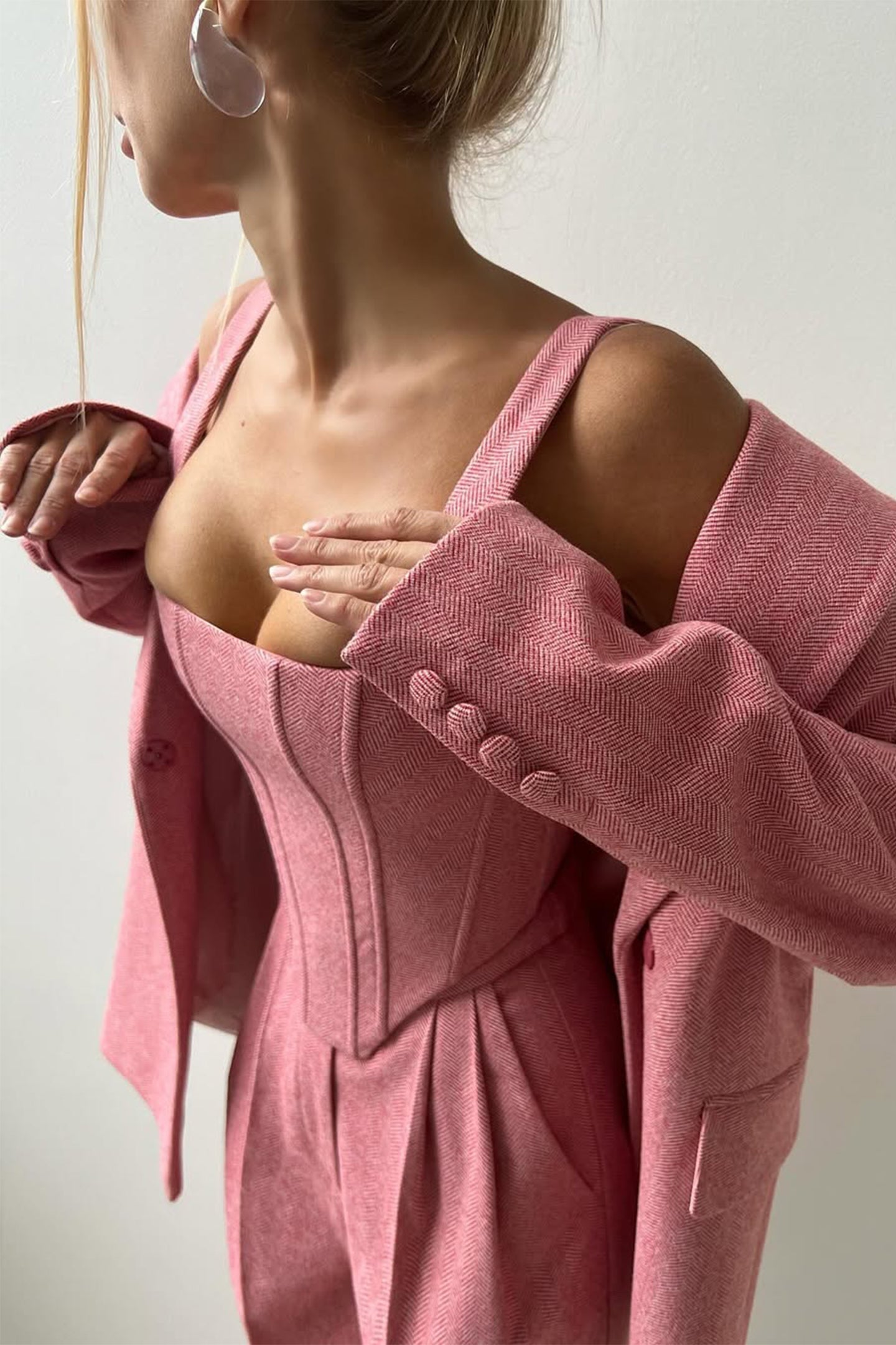 Marina™ – Avslappnad Tredelad Kostym med Dubbelsidig Kavaj