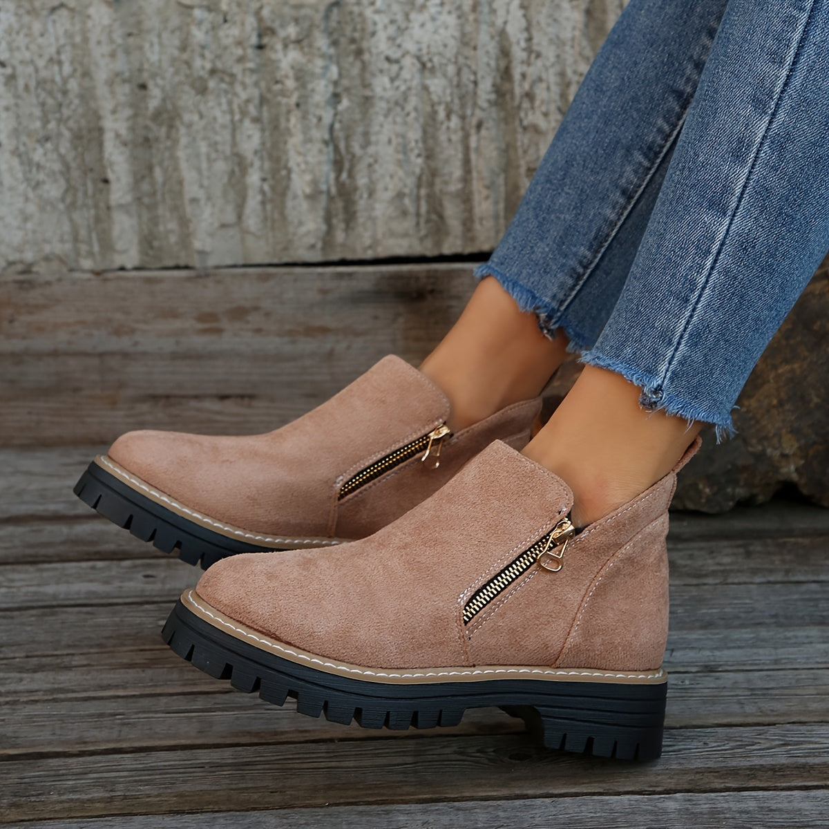 Mealla™ – Stilrena och Bekväma Damboots med Blixtlås