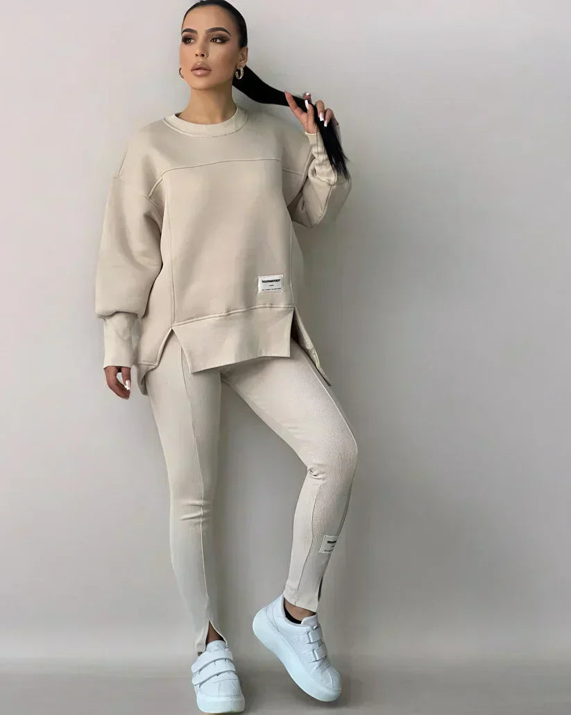 Kikay™ - Elegant & Mjuk Lounge Set för Damer – Avslappnad med Stil